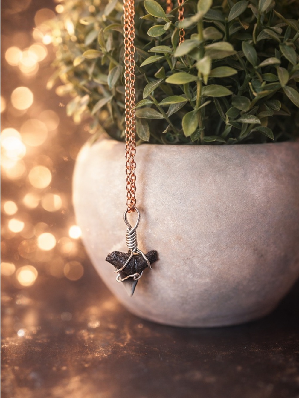 🦈REAL SHARKTOOTH NECKLACE! Hand crafted by my daughter herself. READ DESCRIPTION